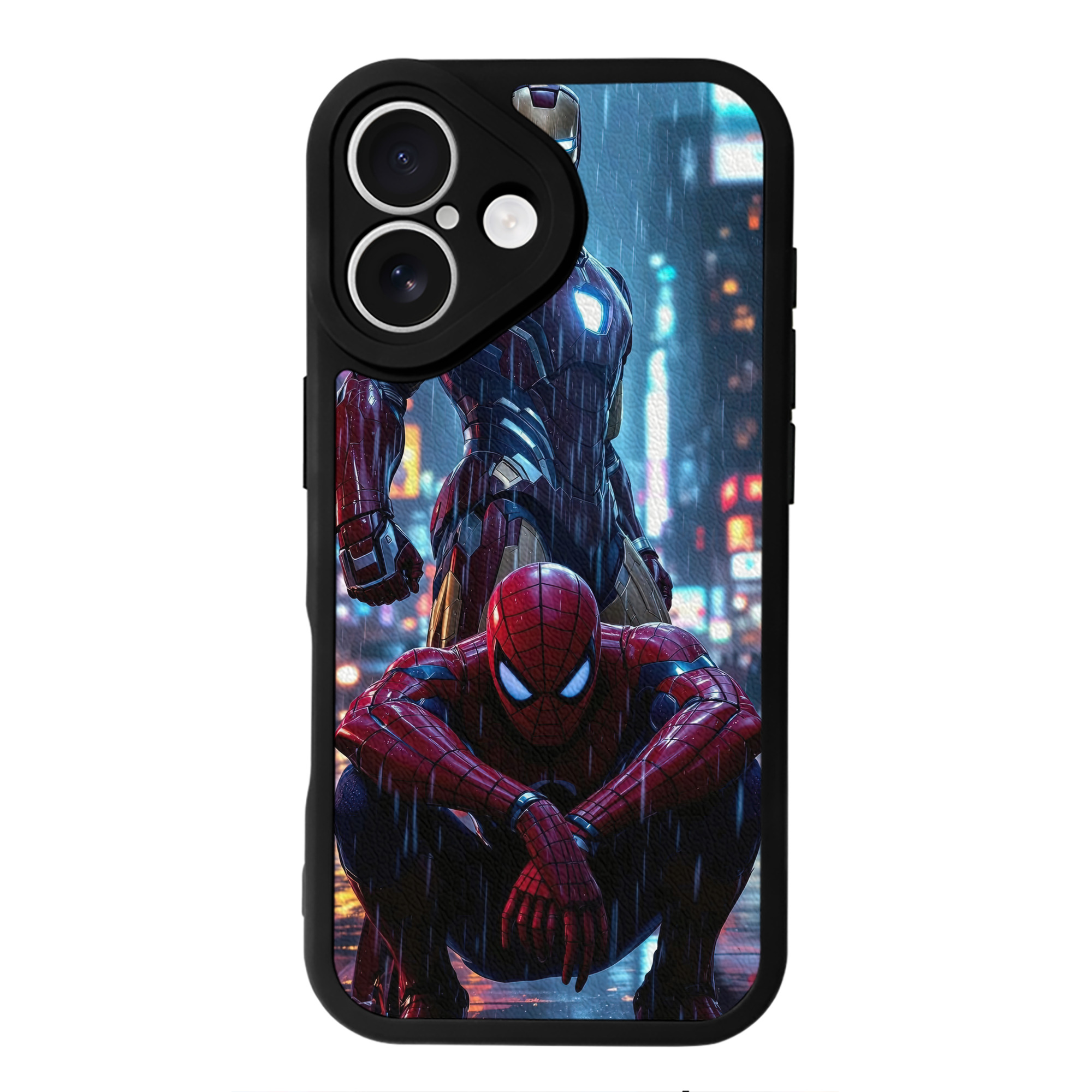 Spider Man スパイダーマン 【iPhone 16シリーズ対応】シリコンスマホケース（レザー調） 材質：シリコン
